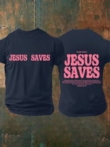 Men's  Jesus saves Print T-Shirt