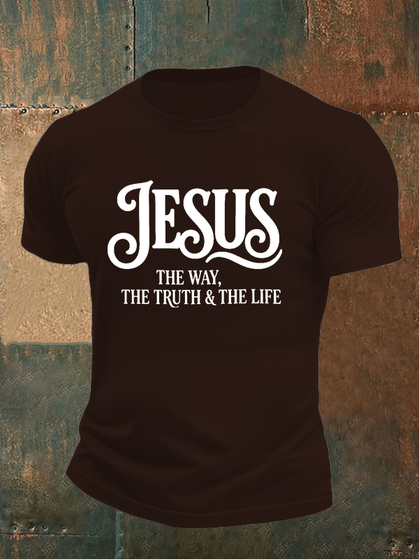 Men's  JESUS THE WAY Printed T-Shirt
