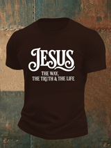 Men's  JESUS THE WAY Printed T-Shirt