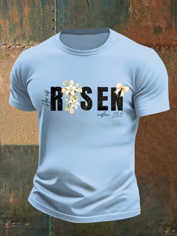 Men's  He is Risen  Print  T-Shirt