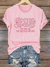 Women's  JESUS THE WAY Printed T-Shirt