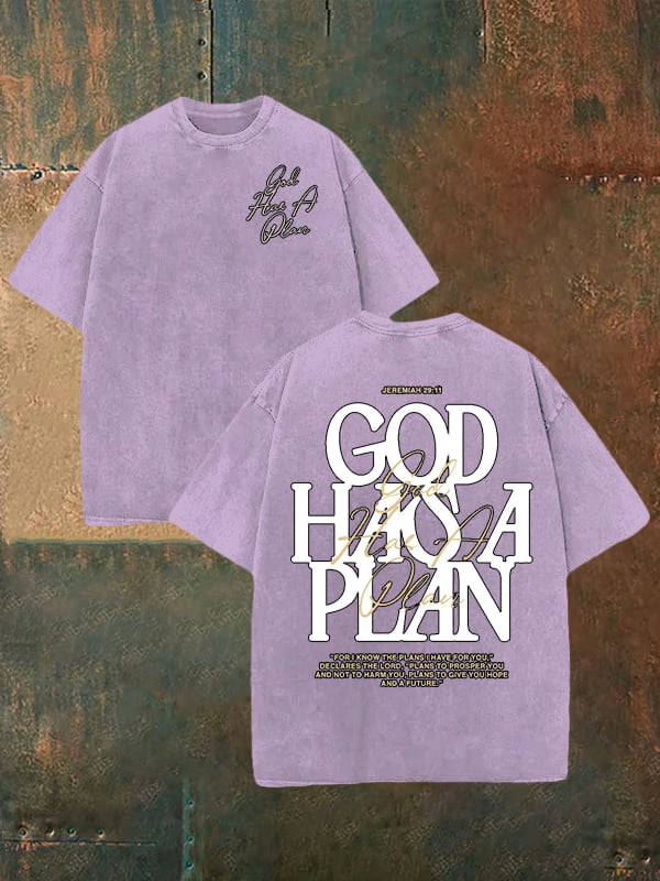 Unisex  God Has a Plan  Washable T-shirt