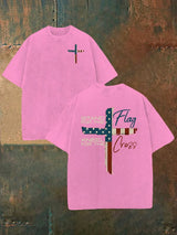Unisex  STAND FOR THE KNEEL FOR THE Print  Washable T-shirt