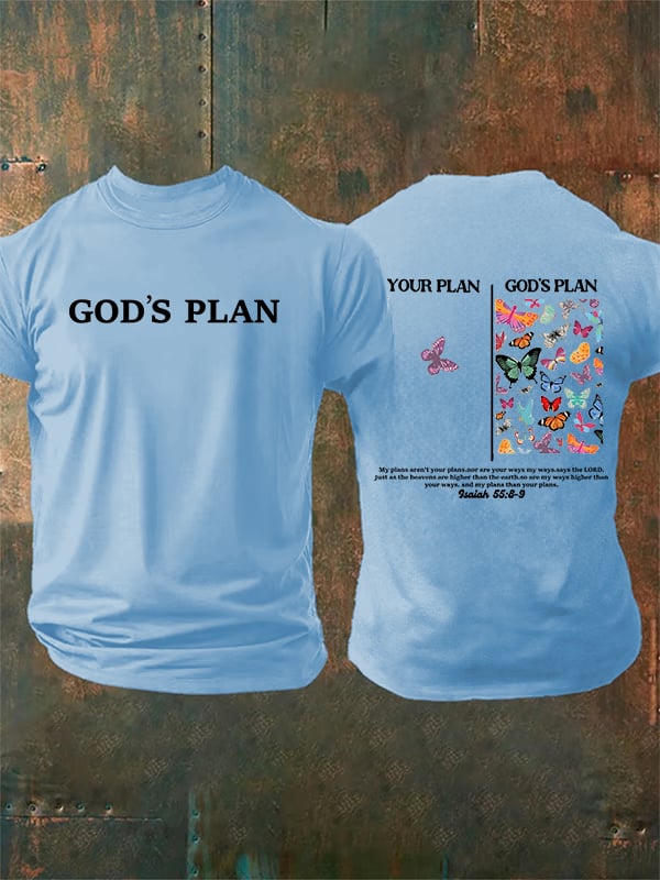 Men's  your-plan-and-god's-plan  Print  T-Shirt