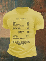 Men's JESUS PAID IT ALL Print Round-Neck T-Shirt
