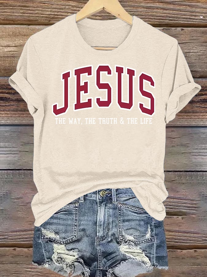 Women's  JESUS THE WAY, THE TRUTH & THE LIFE printed T-shirt