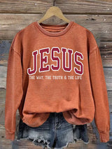 Women's  JESUS THE WAY, THE TRUTH & THE LIFE printed Sweatshirt