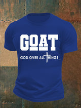 Men's  GOD OVER ALL THINGS printed T-shirt