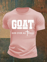 Men's  GOD OVER ALL THINGS printed T-shirt