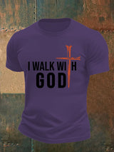 Men's  I Walk With God Print T-Shirt