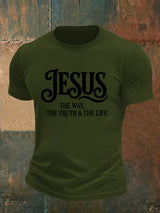 Men's  JESUS THE WAY Printed T-Shirt