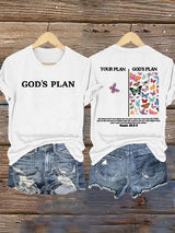 Women's  your-plan-and-god's-plan  Printed T-shirt