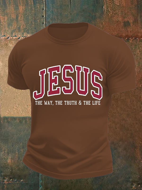 Men's  JESUS THE WAY, THE TRUTH & THE LIFE printed T-shirt