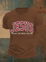 Men's  JESUS THE WAY, THE TRUTH & THE LIFE printed T-shirt