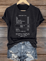 Women's  JESUS PAID IT ALL Print Round-Neck T-Shirt