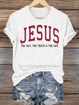 Women's  JESUS THE WAY, THE TRUTH & THE LIFE printed T-shirt