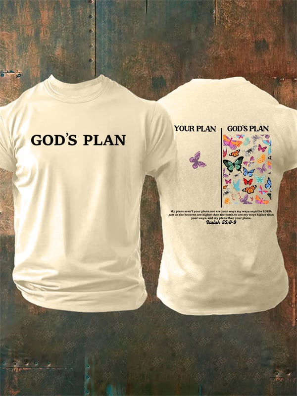 Men's  your-plan-and-god's-plan  Print  T-Shirt