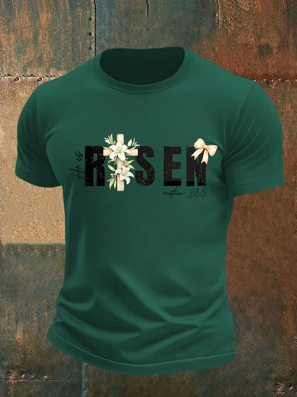 Men's  He is Risen  Print  T-Shirt