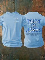 Men's   "Trust in Jesus" 37:5 Bible Verse Design  Print  T-Shirt