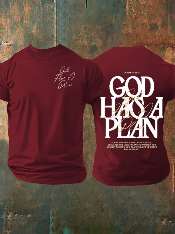 Men's  God Has a Plan   T-Shirt