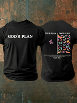 Men's  your-plan-and-god's-plan  Print  T-Shirt