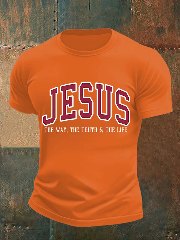 Men's  JESUS THE WAY, THE TRUTH & THE LIFE printed T-shirt