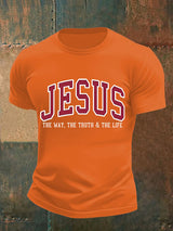 Men's  JESUS THE WAY, THE TRUTH & THE LIFE printed T-shirt