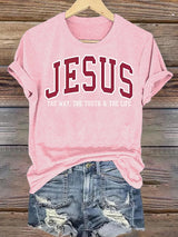 Women's  JESUS THE WAY, THE TRUTH & THE LIFE printed T-shirt