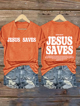 Women's  Jesus saves Print T-Shirt