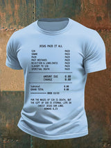 Men's JESUS PAID IT ALL Print Round-Neck T-Shirt