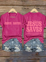 Women's  Jesus saves Print T-Shirt