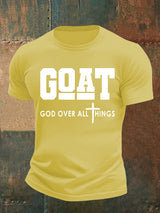 Men's  GOD OVER ALL THINGS printed T-shirt