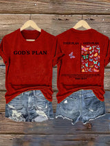 Women's  your-plan-and-god's-plan  Printed T-shirt