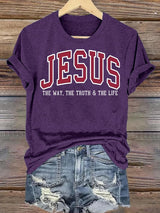 Women's  JESUS THE WAY, THE TRUTH & THE LIFE printed T-shirt
