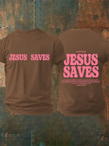 Men's  Jesus saves Print T-Shirt