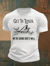 Men's  WE'RE DOING GOD'S WILL  Print  T-Shirt