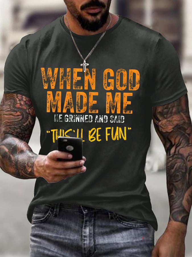 Men'S Casual Faith Short-Sleeved T-Shirt