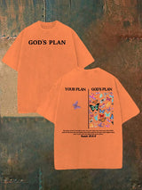 Unisex  your-plan-and-god's-plan  Washed  T-shirt