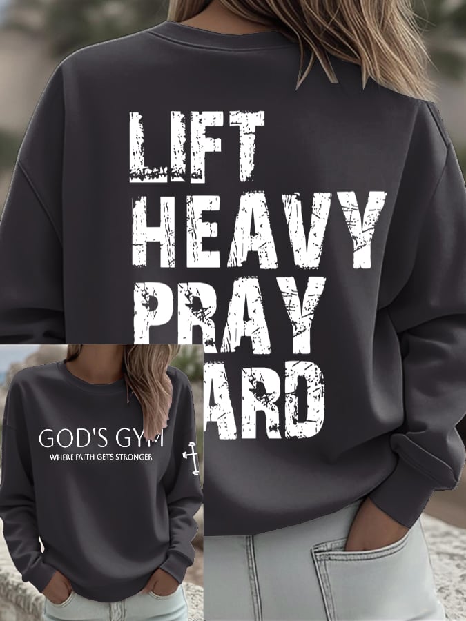 Women's  Gym Faith Print Sweatshirt