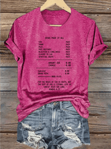 Women's  JESUS PAID IT ALL Print Round-Neck T-Shirt