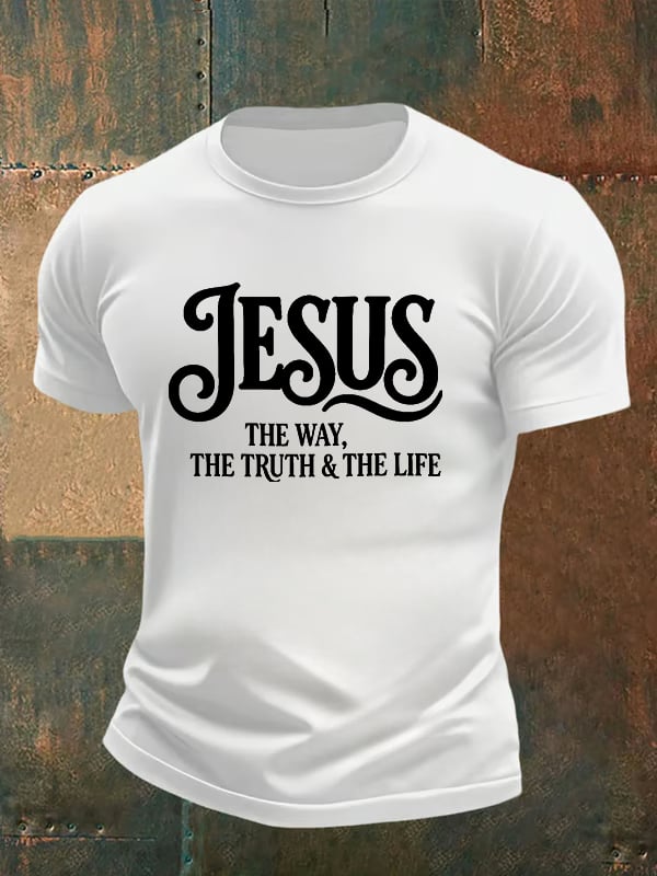 Men's  JESUS THE WAY Printed T-Shirt