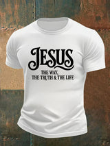 Men's  JESUS THE WAY Printed T-Shirt