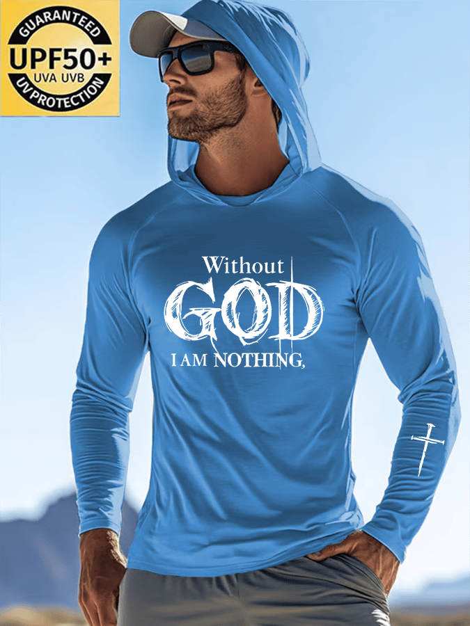 Men's Faith Outdoor Sun Protection Breathable Cool Hooded Sun Protection Long Sleeve Top