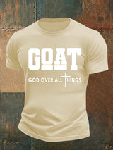 Men's  GOD OVER ALL THINGS printed T-shirt