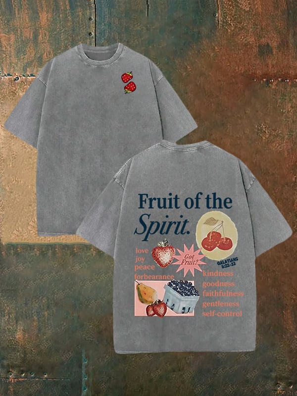 Unisex  Fruit of the Spirit Print  Washable T-shirt