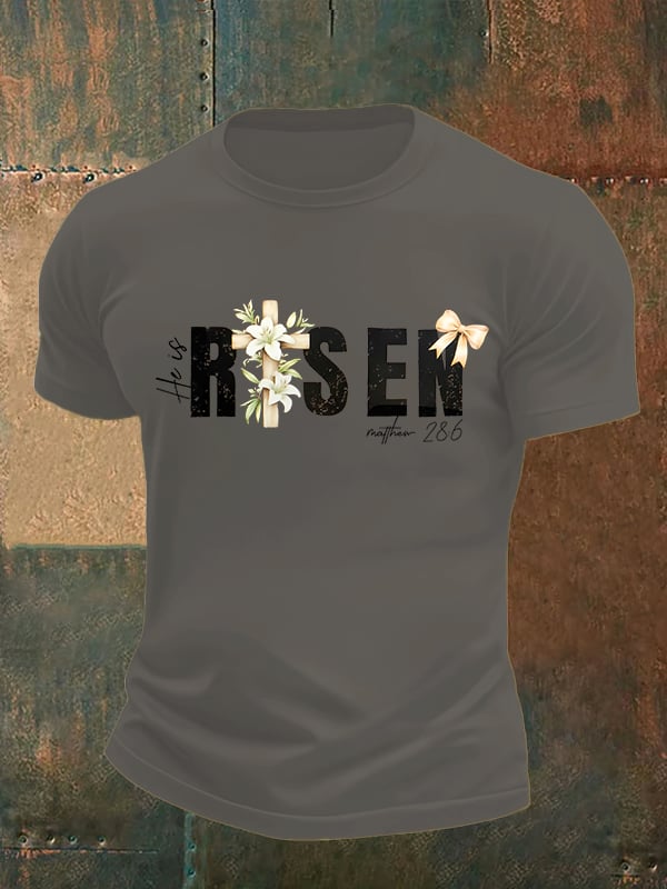 Men's  He is Risen  Print  T-Shirt