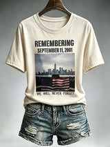 Women's Never Forget September 11 Print T-Shirt