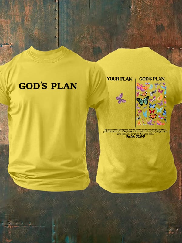 Men's  your-plan-and-god's-plan  Print  T-Shirt