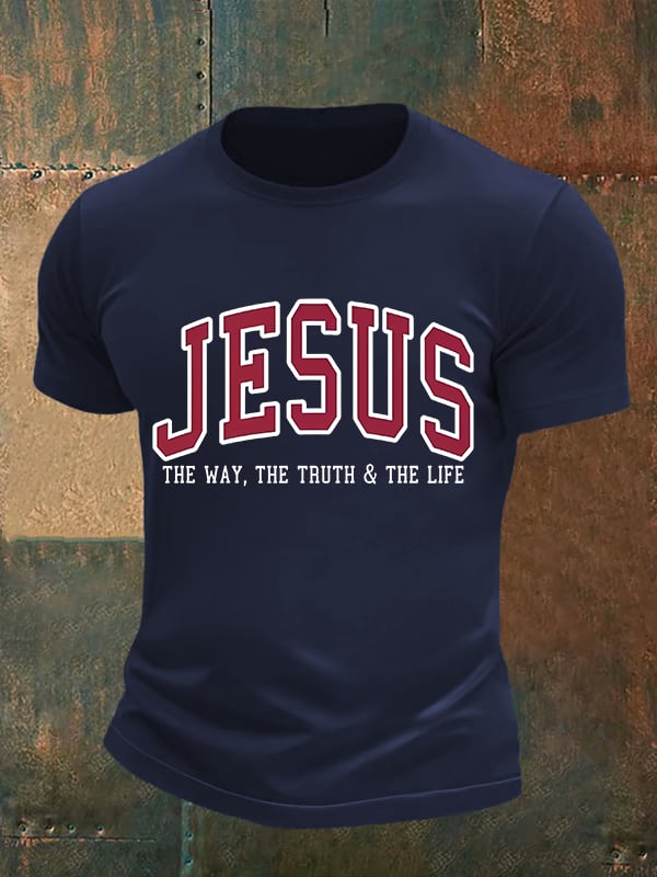 Men's  JESUS THE WAY, THE TRUTH & THE LIFE printed T-shirt