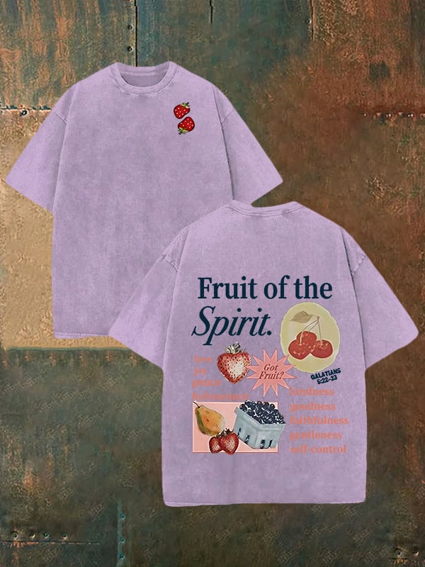 Unisex  Fruit of the Spirit Print  Washable T-shirt